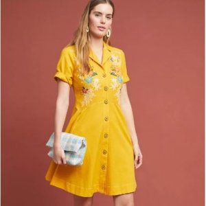 Anthropologie Varadero Collared Shirt Dress Sz 16